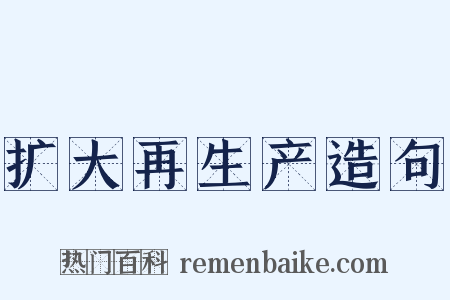 扩大再生产造句是什么意思的图片